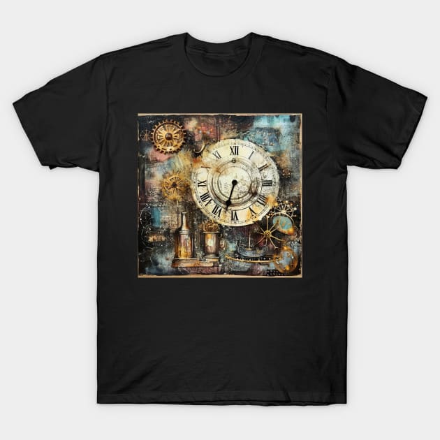 Abstract Clock T-Shirt by Flowerandteenager